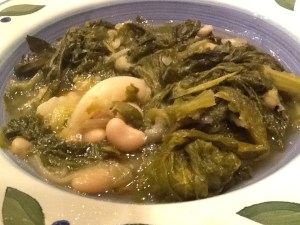 bowl of minestra close-up