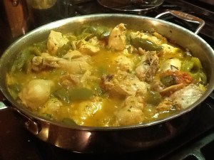 A Chicken Cacc in pan