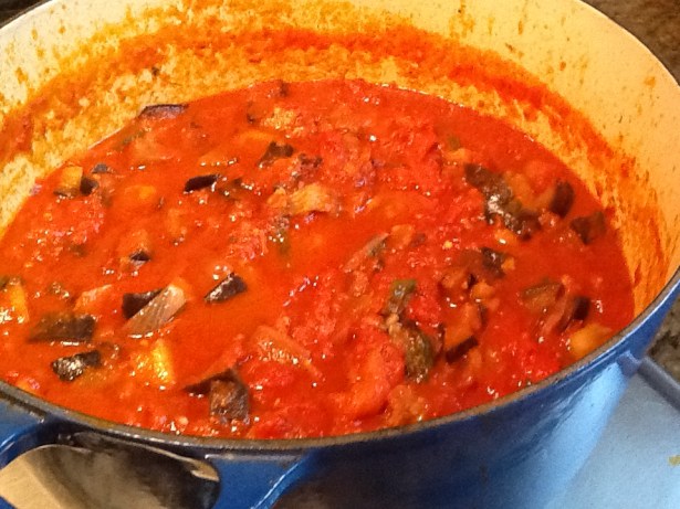 eggplant sauce cooked