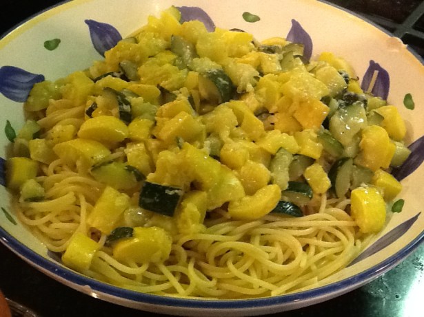 zucchini pasta in dish