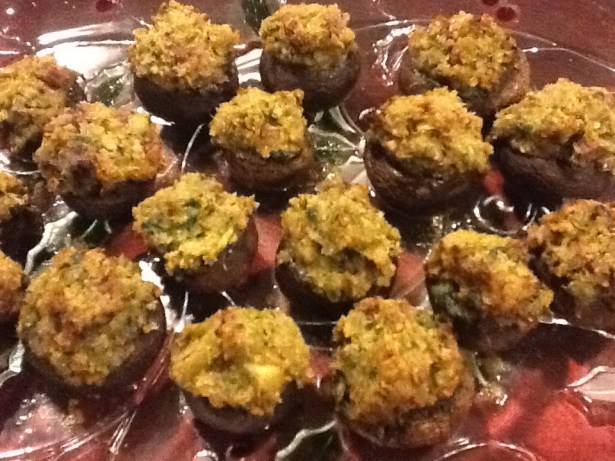 kathi's stuffed mushrooms plated**