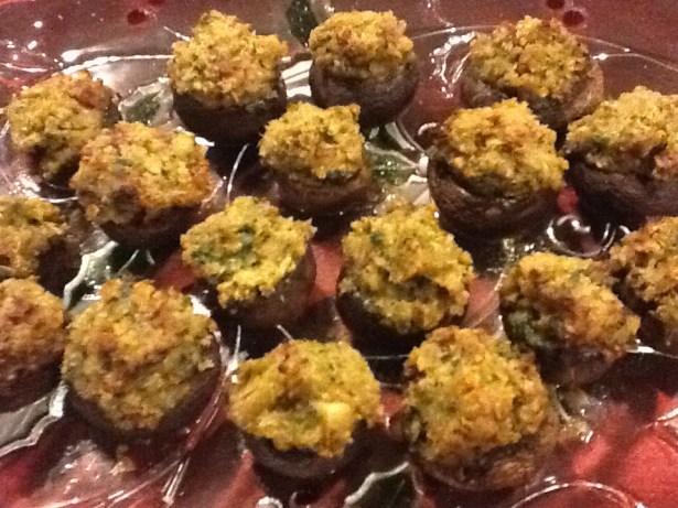kathi's stuffed mushrooms plated