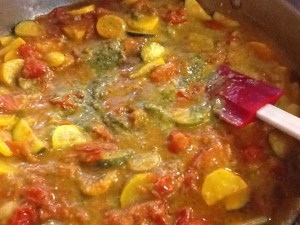 poolside pasta sauce close up