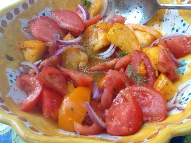 tomato salad:onion closeup2