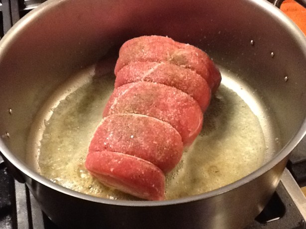 veal roast browning