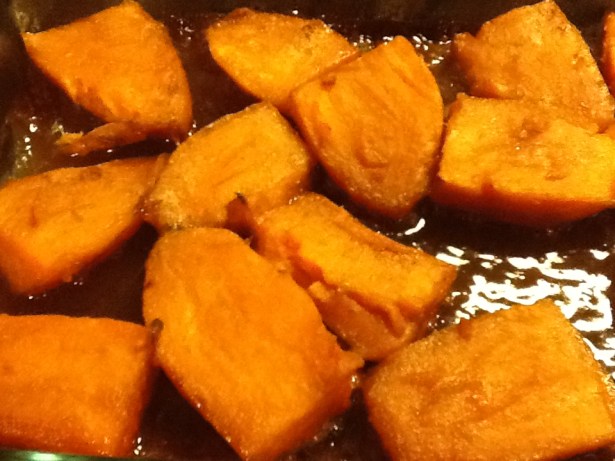 yams cooked closeup*