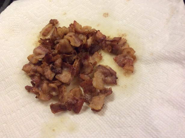 liver bacon draining