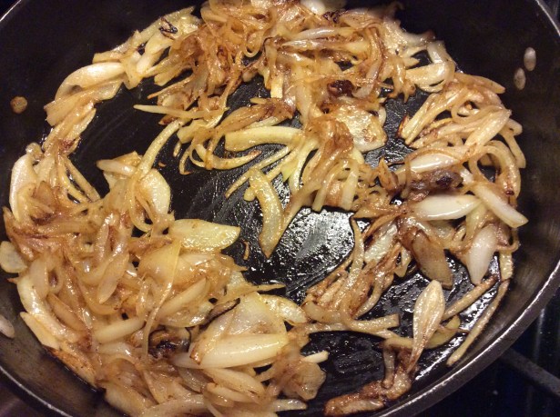 liver onions carmelizing 1