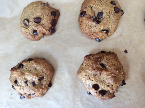 CC cookies baked closeup