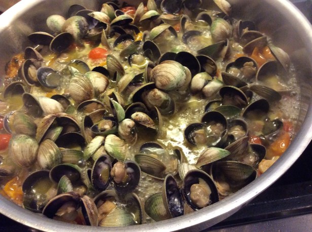 clam sauce cooking 2