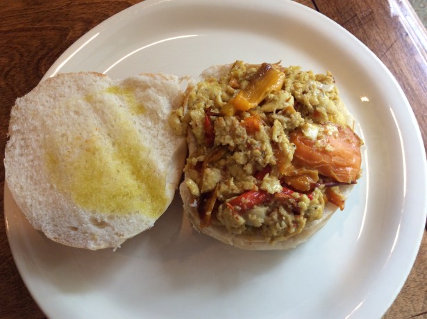 peppers and eggs sandwich *