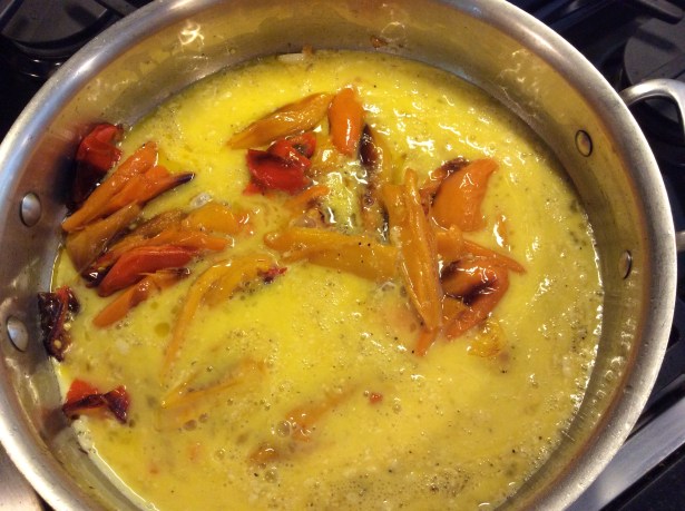 peppers and eggs scramble