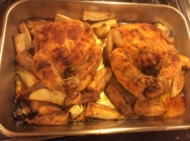 roast chicken cooked