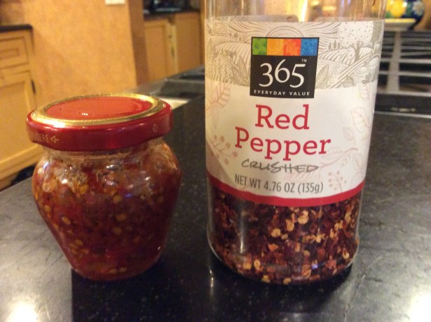 oil and garlic red pepper