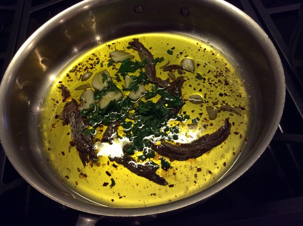 oil and garllic saute