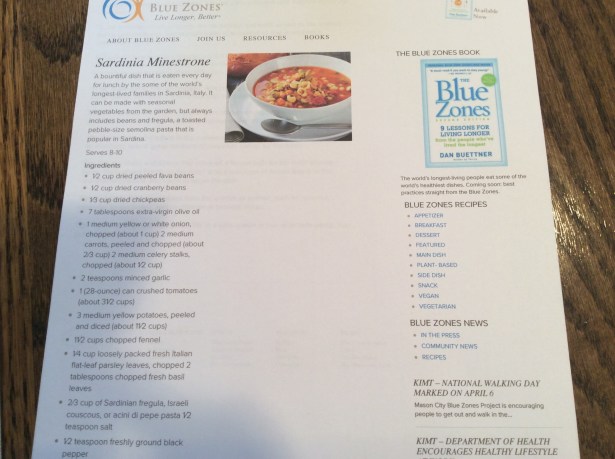 120 blue zone recipe