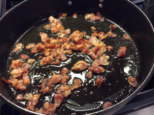 collards bacon cooking