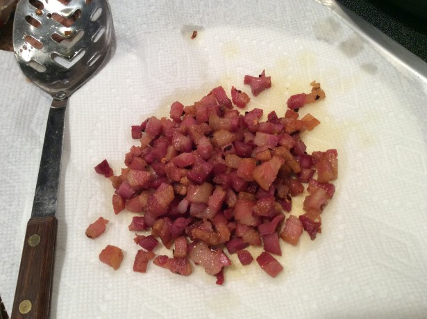 Gricia pancetta done