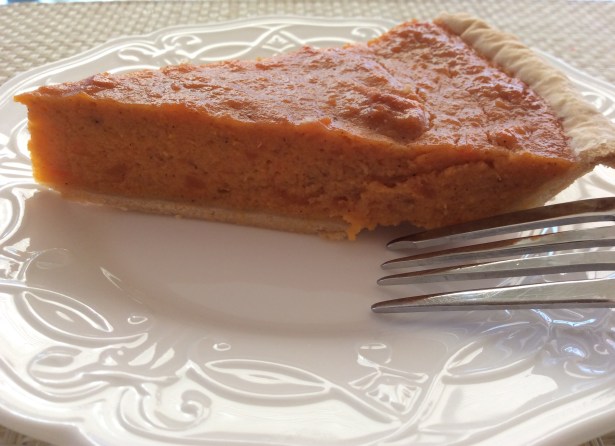 sweet potato pie closeup