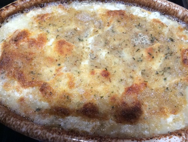 potato pie baked closeup