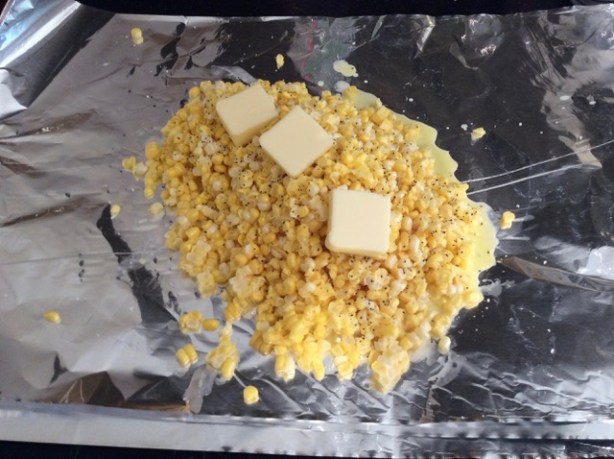 grilled veggied corn foil