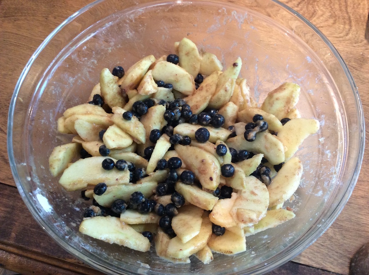 blueberry pie filling mixed