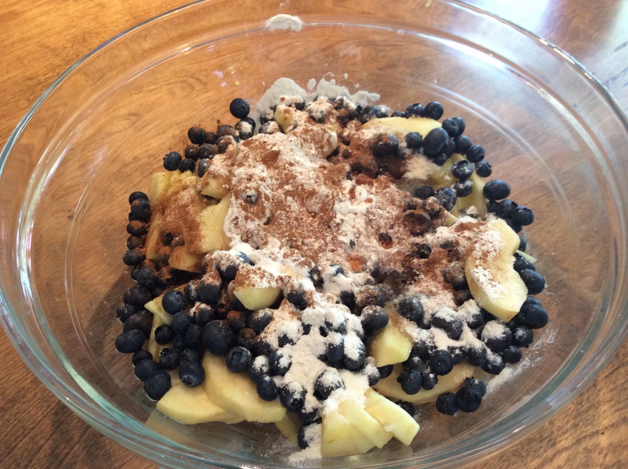 blueberry pie filling mixture