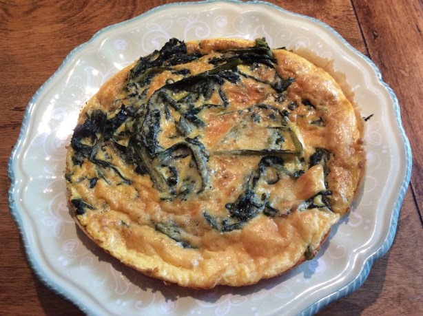 dandelion omelet plated**